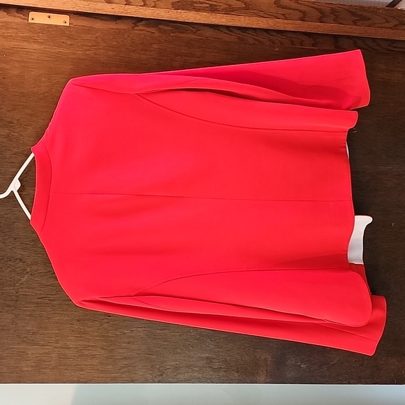 Jones New York Collection red blazer with cream lapels, stretch, EUC, 16 - Picture 4 of 4